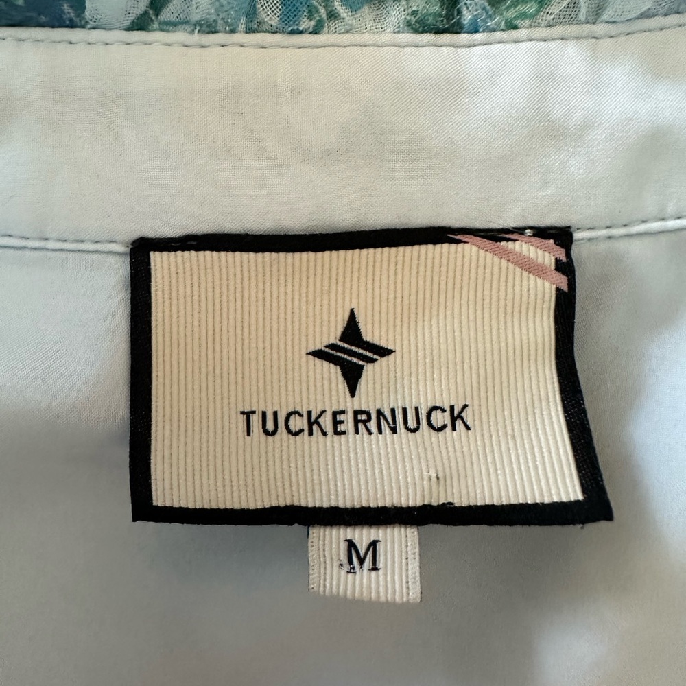 Tuckernuck Water's Edge Hydrangea Organza Palmerston Mini Dress Long Sleeve M - Picture 11 of 15